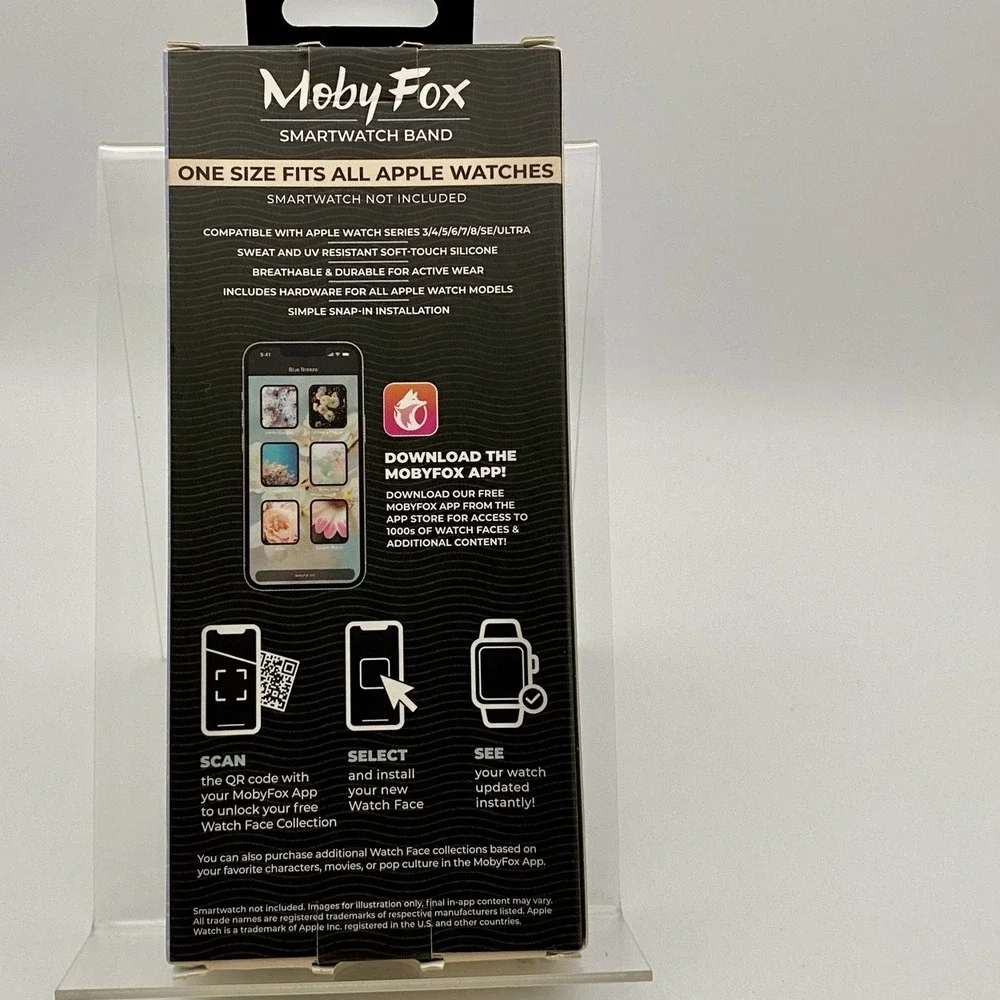 Moby Fox, Smart Watch Band Blue Breeze One-Size-Fits-All Apple Watches